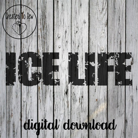 Ice Life Ditressed SVG File