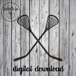 Lacrosse Hockey Sticks Crossed SVG File – Created To Sew