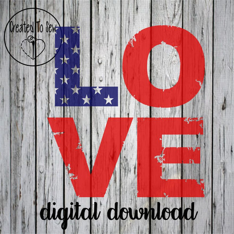 Love America SVG File