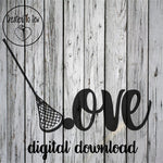 Love Lacrosse Stick SVG File