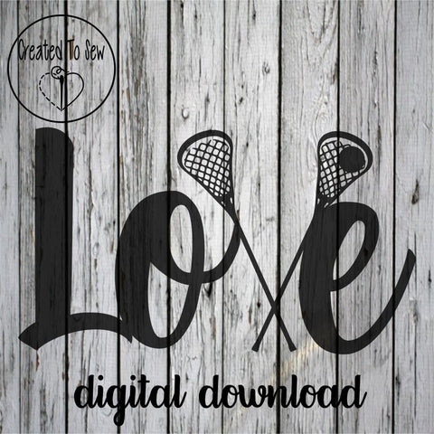 Love With Lacrosse Sticks SVG File