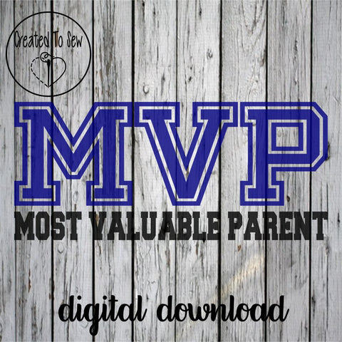 MVP Most Valuable Parent SVG File