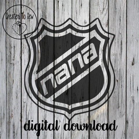 Nana Hockey Crest SVG File