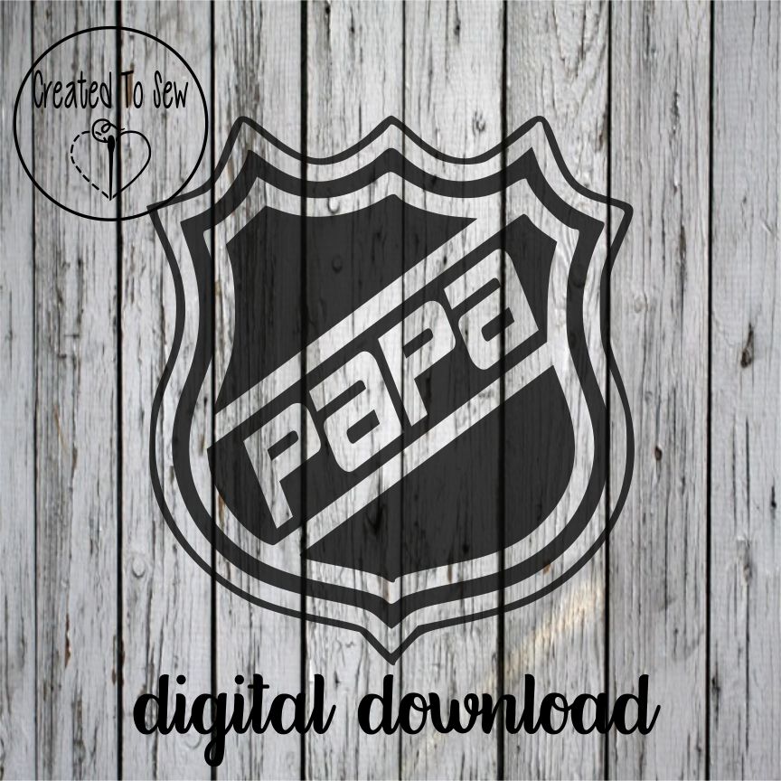 Papa Hockey Crest SVG File