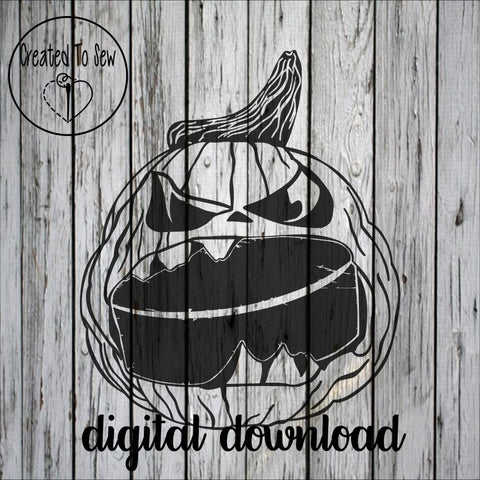 Pumpkin With Puck In Mouth SVG File
