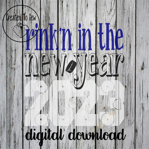 Rink'n In The New Year 2023 SVG File