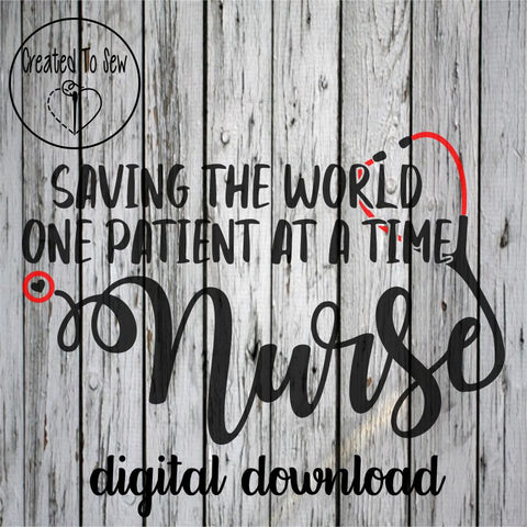 Saving The World One Patient At A Time SVG File