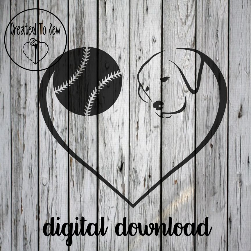 Easily Distracted By Softball and Dogs SVG Files