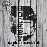 Split Hockey Player Skate and Helmet SVG File