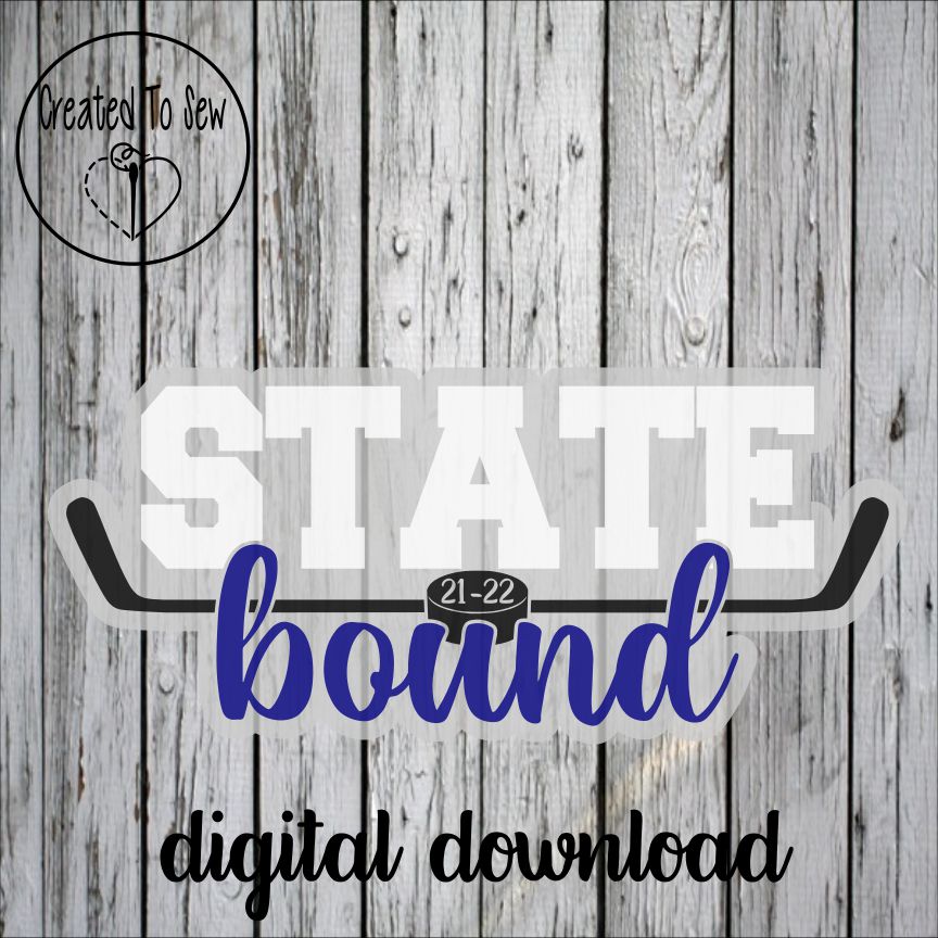 State Bound Hockey SVG File