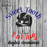 Sweet Tooth Baking Cupcake Hockey Puck SVG File