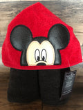 Boy Mouse Children’s Hooded Towel Red And Black
