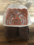 Brown Bear Children’s Hooded Towel Brown And Gray