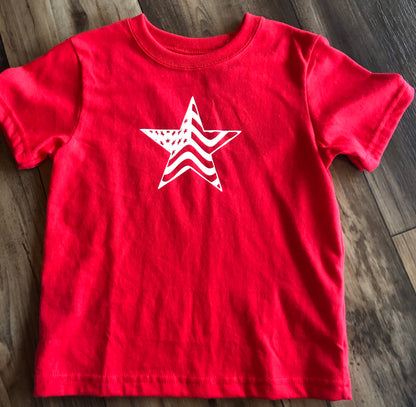 American Star Flag Red T-shirt Size 3T