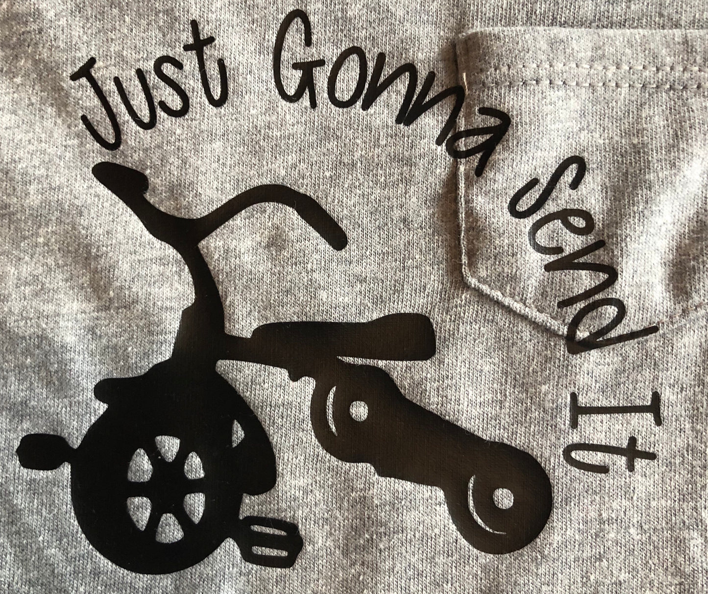 "Just Gonna Send It" Gray T-Shirt Size 12m