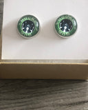 Coffee Hockey Mom Handmade 12mm Studded Earrings