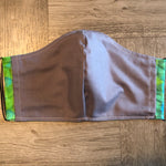 Green and Blue Geometric Face Mask Men’s Size