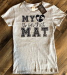 “My Heart Is On That Mat” Gray T-Shirt Size Small