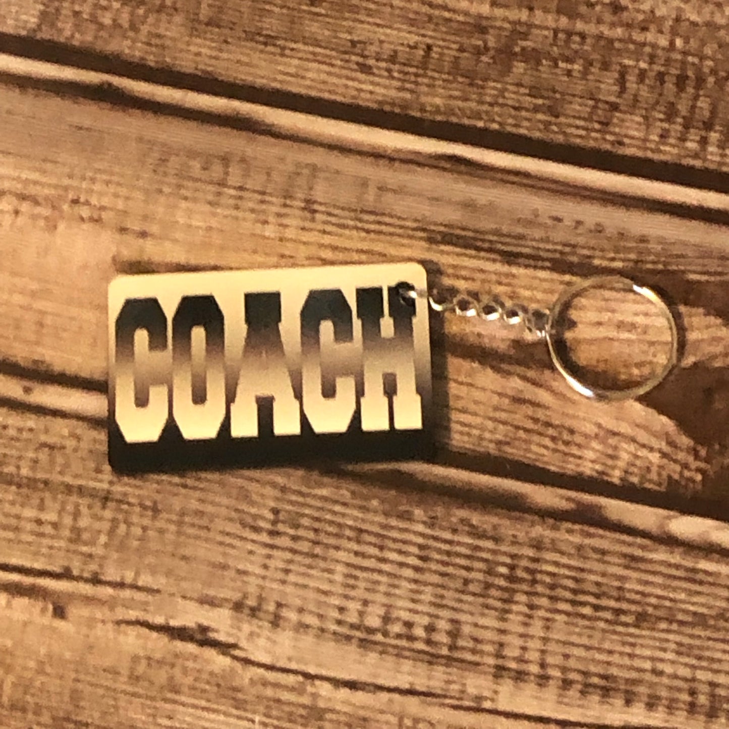 Double Sided Coach and Breakout Puck Hockey Rink Keychain