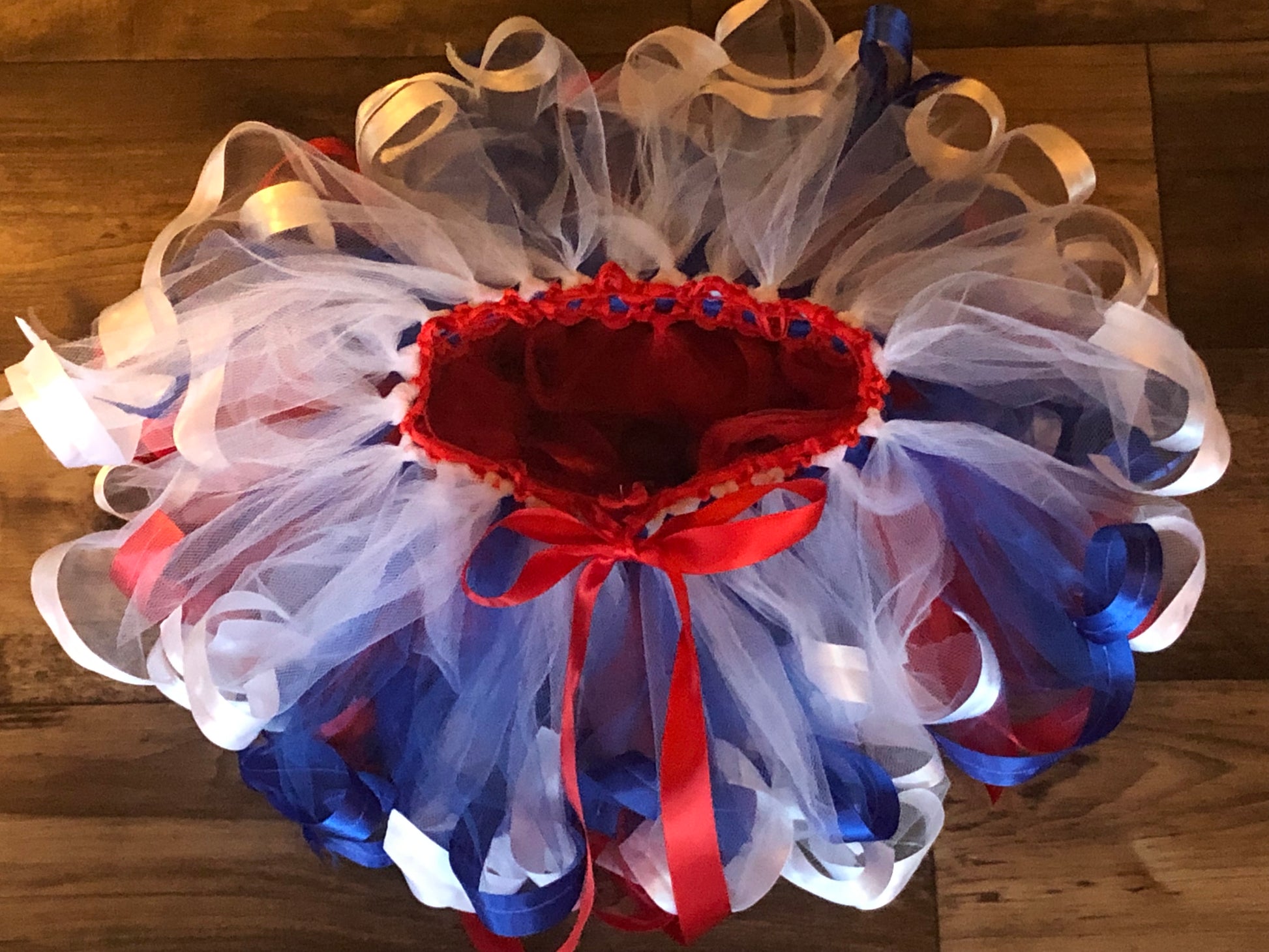 Created to Sew Red White & Blue Ribbon Tutu Size 2T