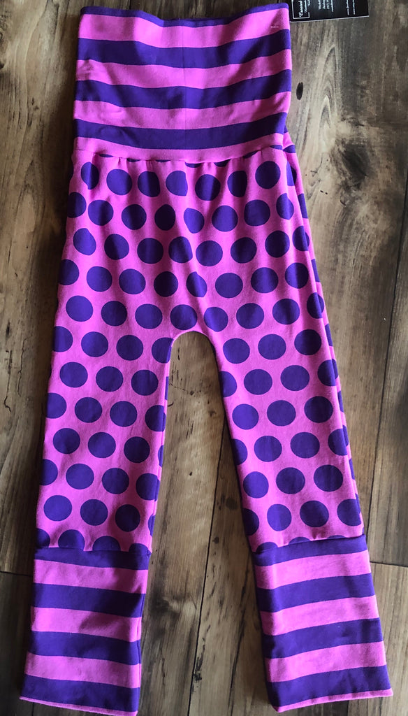 Purple Dots & Stripes Grow With Me Pants Size 12m-5T – Created To Sew