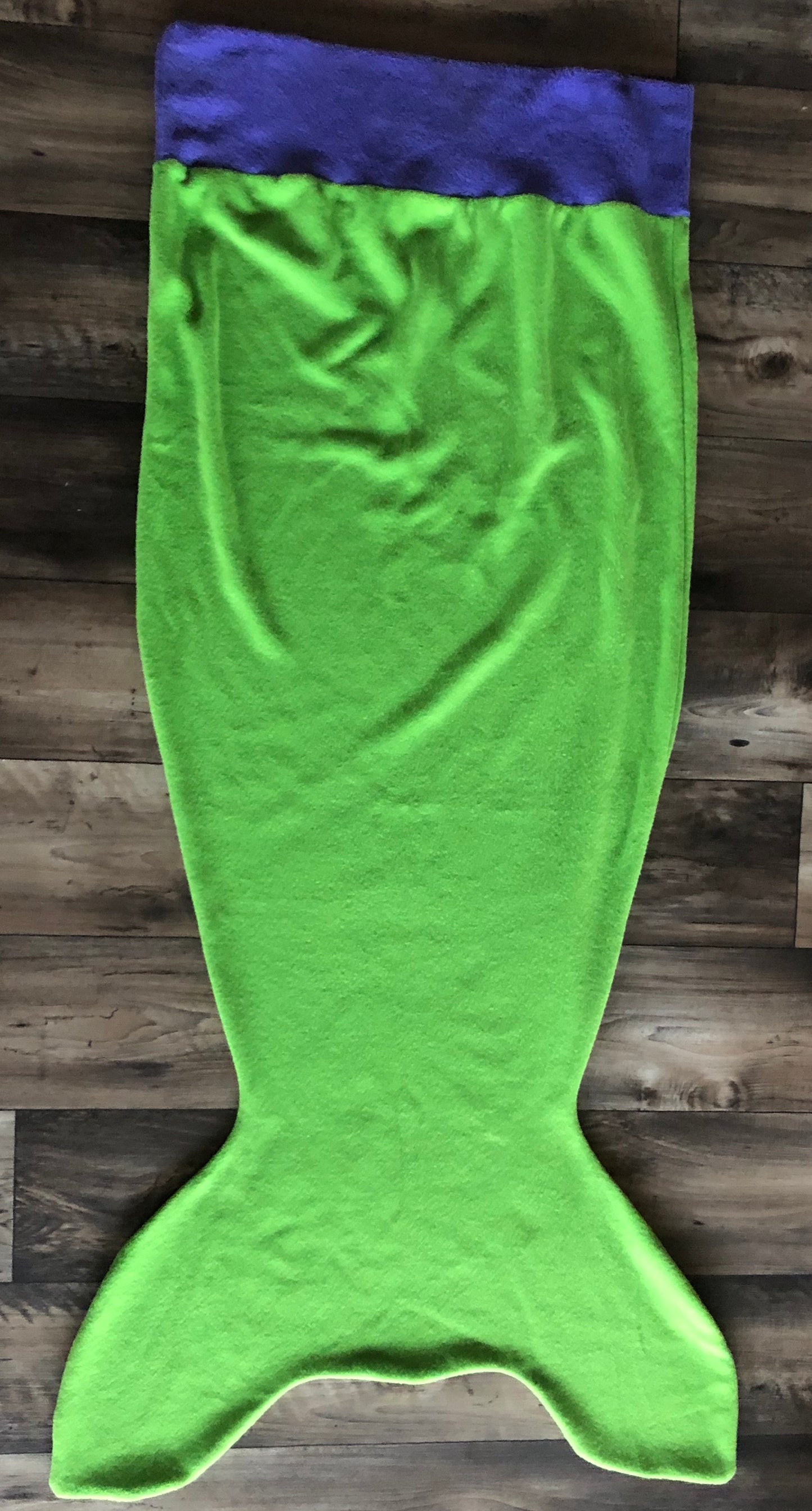 Green and Purple Mermaid Tail Blanket