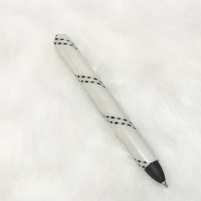 White Hockey Lace Pen