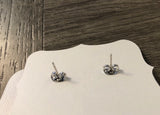 White With Black Hockey Player Earrings