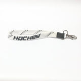 Hockey White Lace Keychain