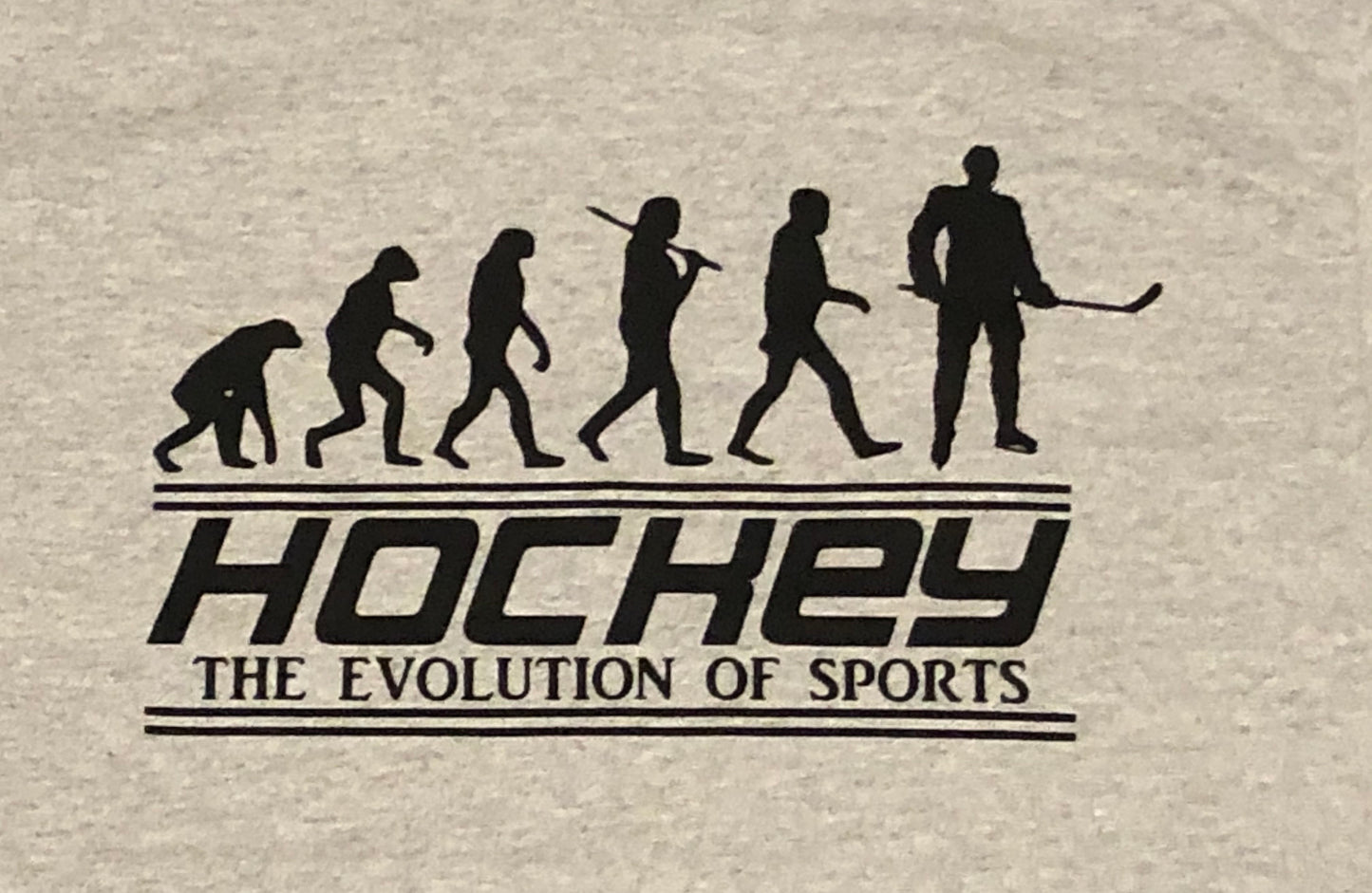 “Hockey The Evolution Of Sports” Gray Adult T-Shirt