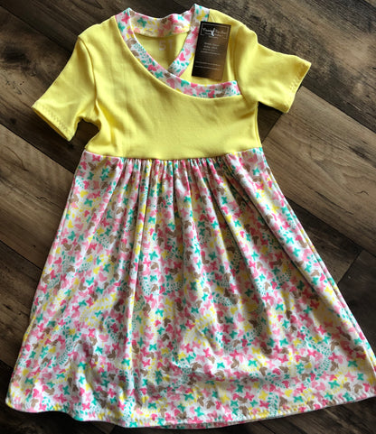 Butterfly Crossover T-Shirt Dress Size 5T