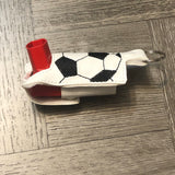 Soccer Inhaler Holder With Snap Closure and A Key Ring