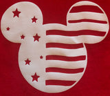 Mickey American Flag Red T-shirt Size 2T