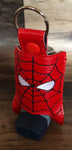 Red Spider Man Inhaler Holder With Snap Closure and A Key Ring