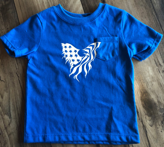 American Eagle Flag Blue T-Shirt Size 12m